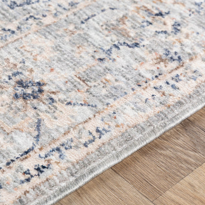 Surya Palazzo Pzl-2300 Taupe, Camel, Pale Blue, Denim Area Rug