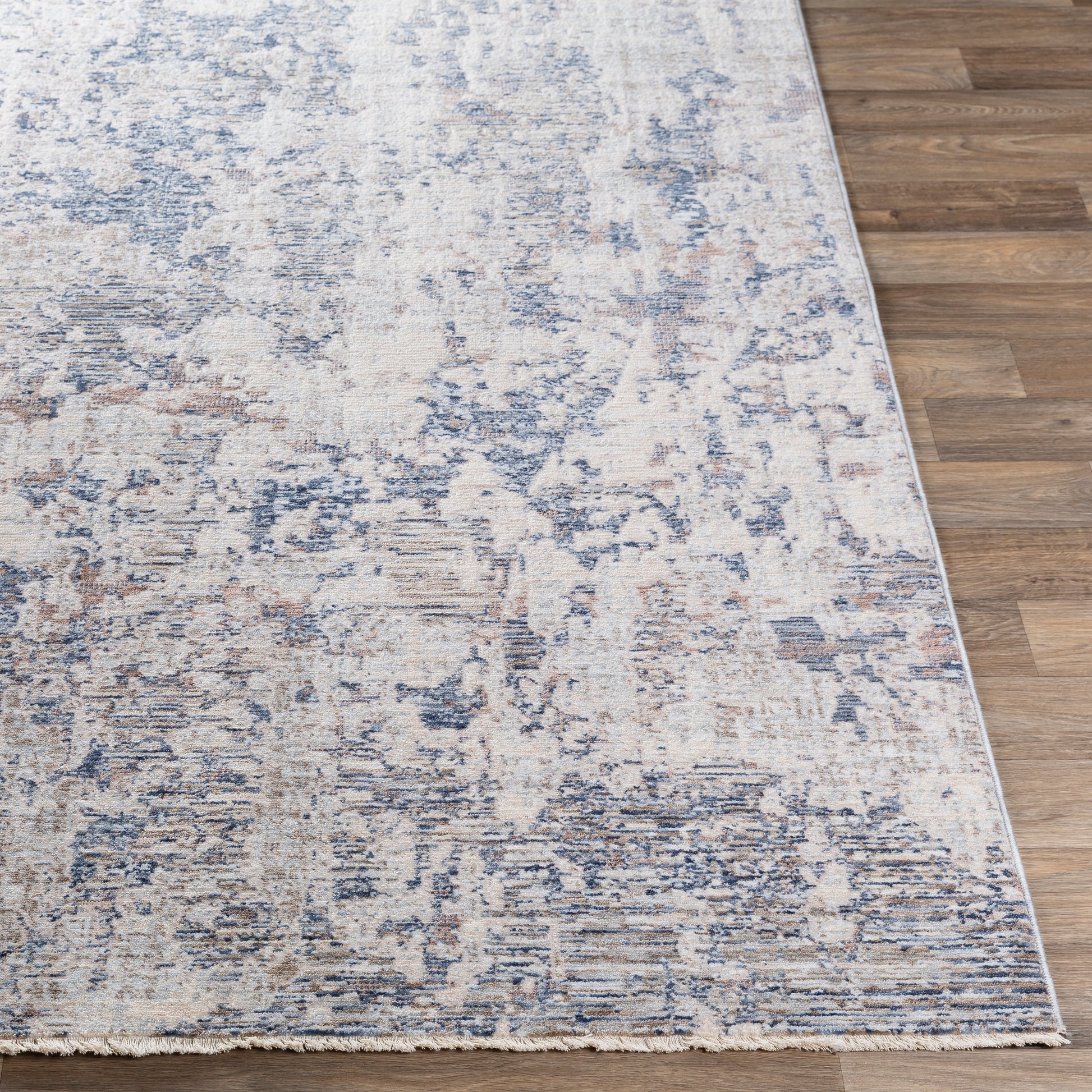 Surya Palazzo Pzl-2301 Navy, Denim, Pale Blue, Camel Area Rug