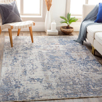 Surya Palazzo Pzl-2301 Navy, Denim, Pale Blue, Camel Area Rug