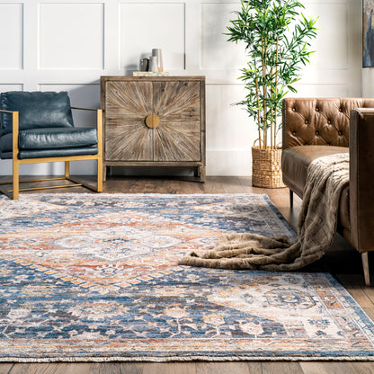 Nuloom Addison Transitional Nad2141A Blue Area Rug