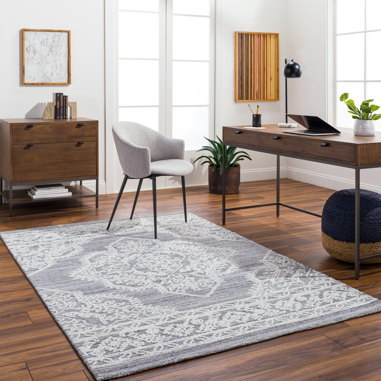 Surya Piazza Pzz-2301 Grey Rug.
