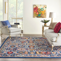 Nourison Passion Psn32 Blue/Multicolor Area Rug