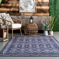 AreaRugs.com Wavaj Nwa1010A Navy Area Rug