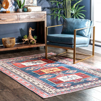 Nuloom Serra Printed Cartouche Totem Nse2621A Multi Area Rug