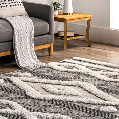 Nuloom Presleigh Diamond Npr3009A Gray Area Rug