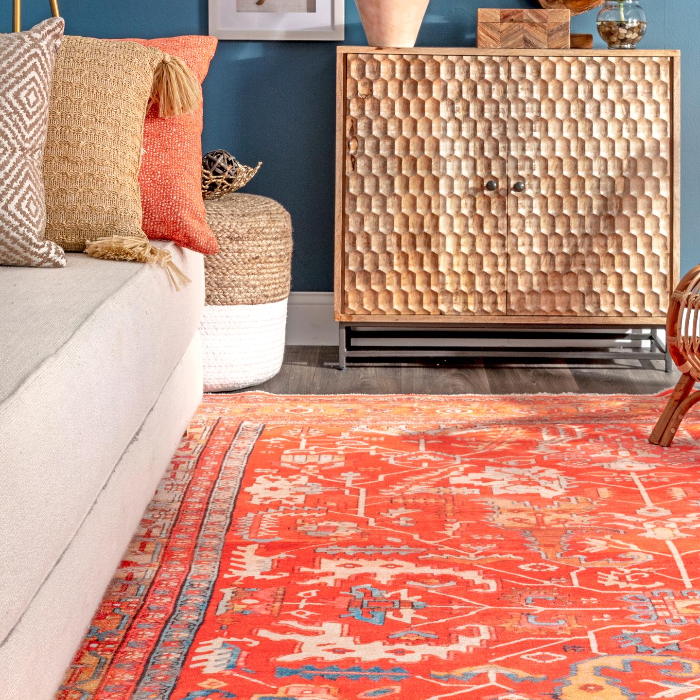 Nuloom Ophelia Printed Ivied Delight Nop2617A Rust Area Rug