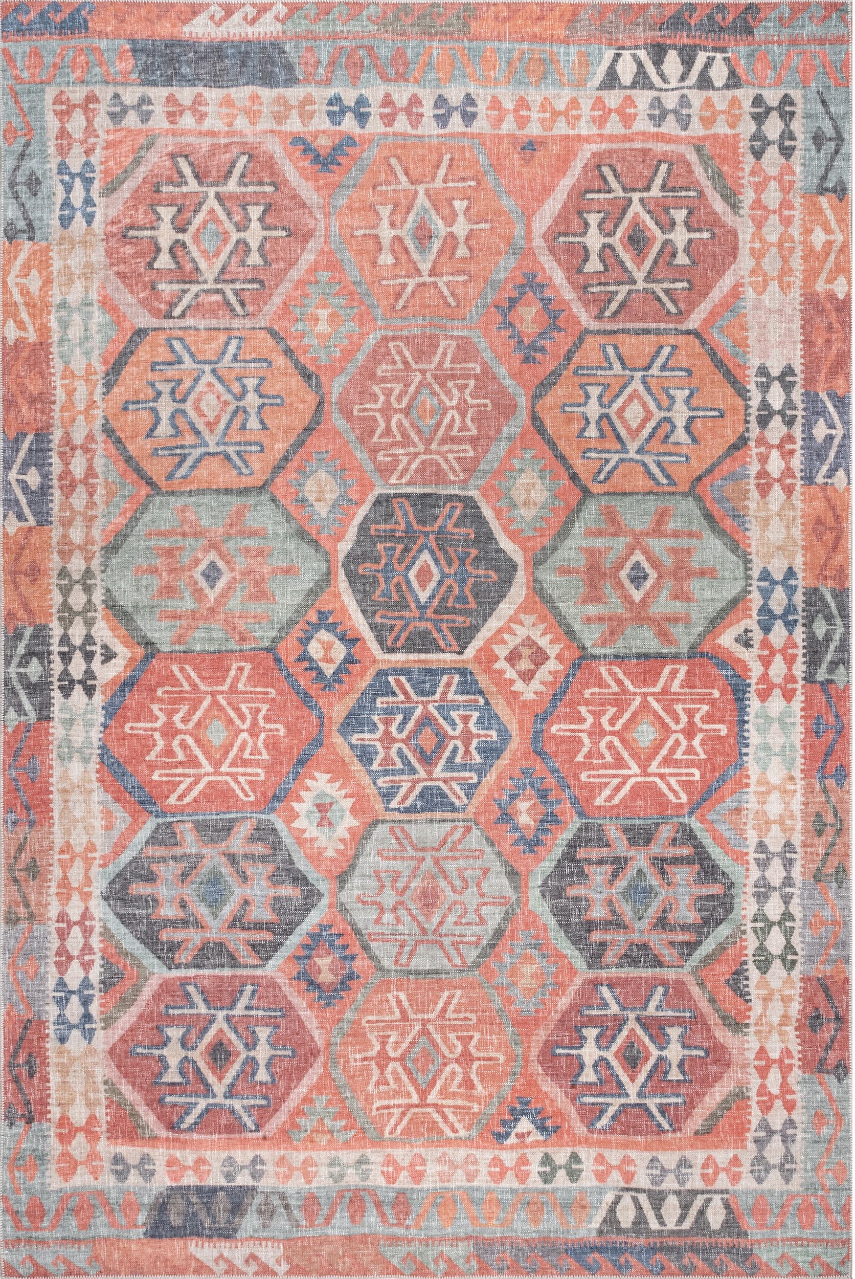 AreaRugs.com Wavaj Nwa1221A Rust Area Rug