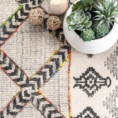 Nuloom Tribal Reita Ntr3055A Gray Area Rug