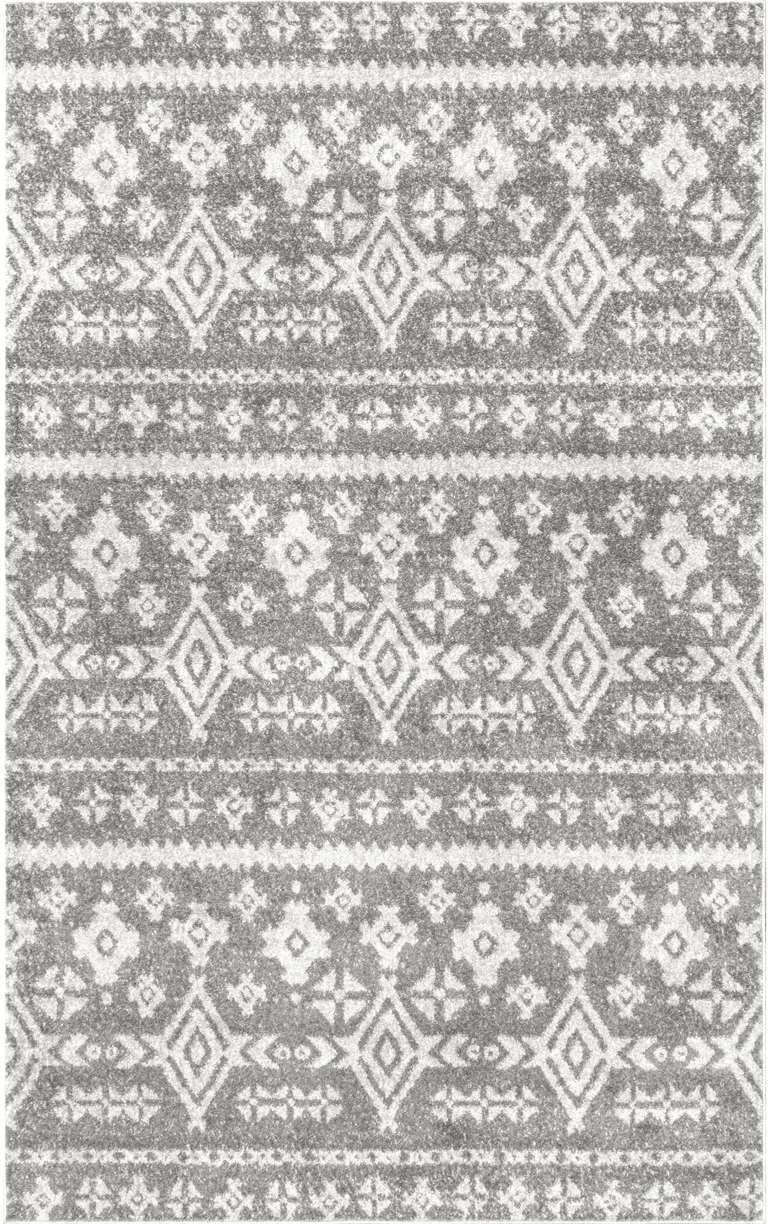 Nuloom Adamas Tribal Nad1751B Gray Area Rug