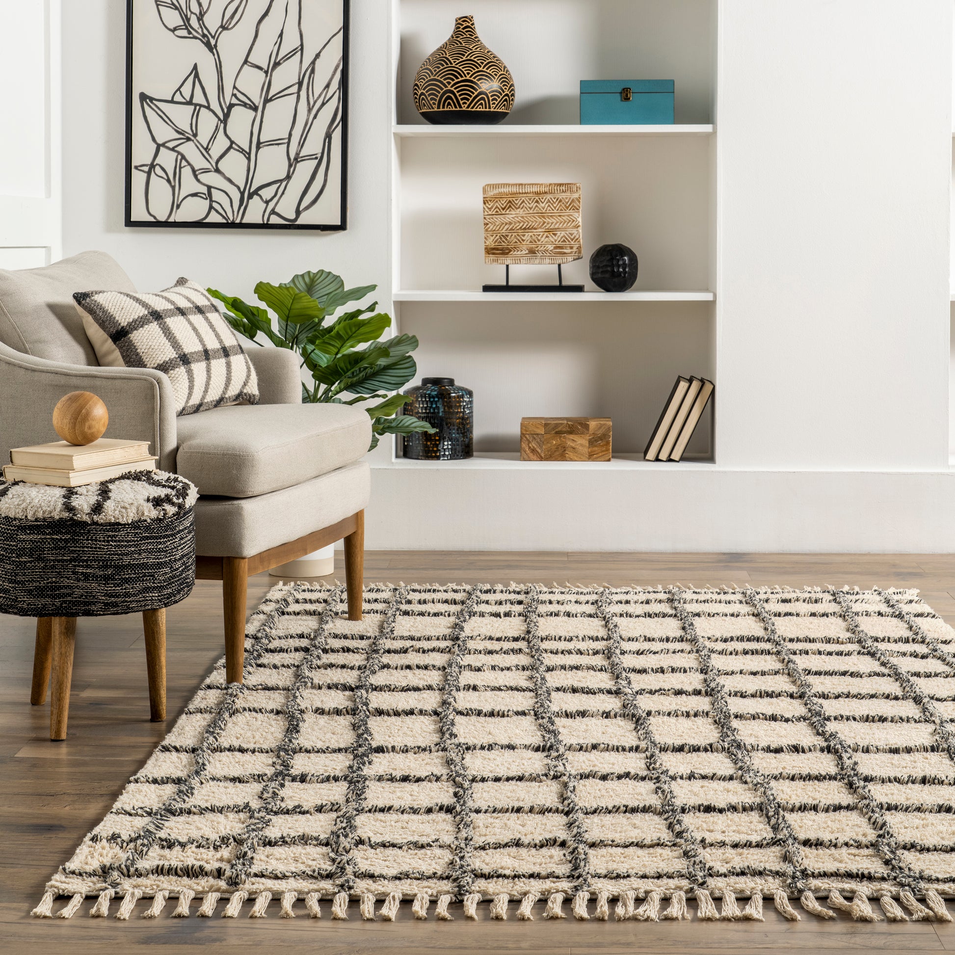 Nuloom Renee Striped Nre1964A Ivory Area Rug