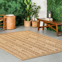 Nuloom Jemma Tribal Bands Nje1815A Beige Area Rug