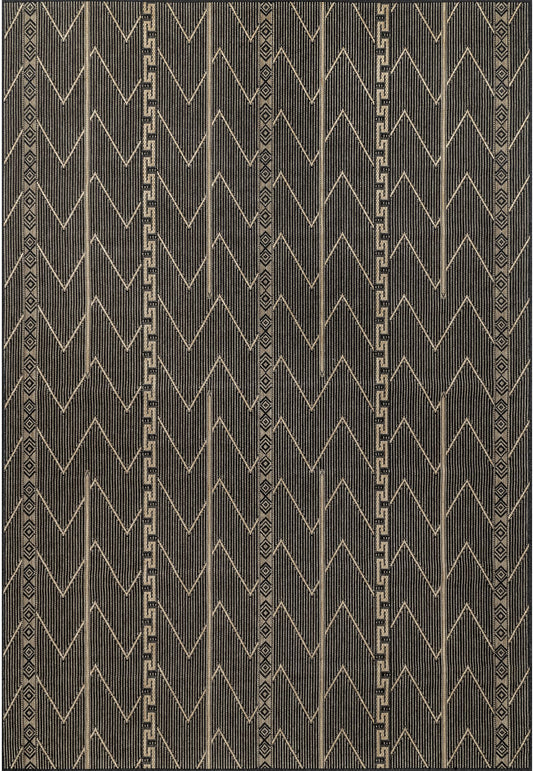 Nuloom Ivonne Chevron Tribal Niv1818A Charcoal Area Rug