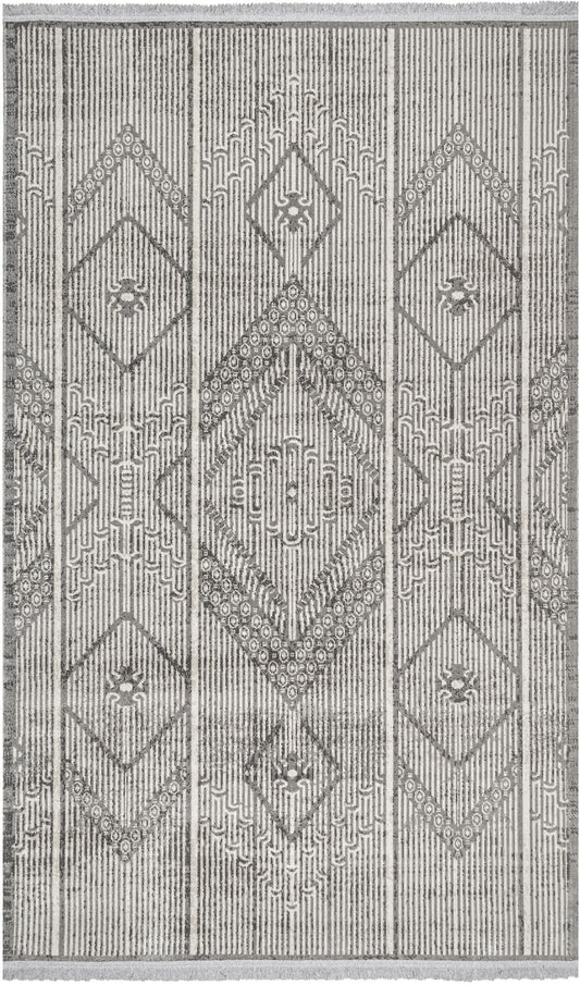 Nuloom Amanda Tribal Panels Nam1494A Gray Area Rug