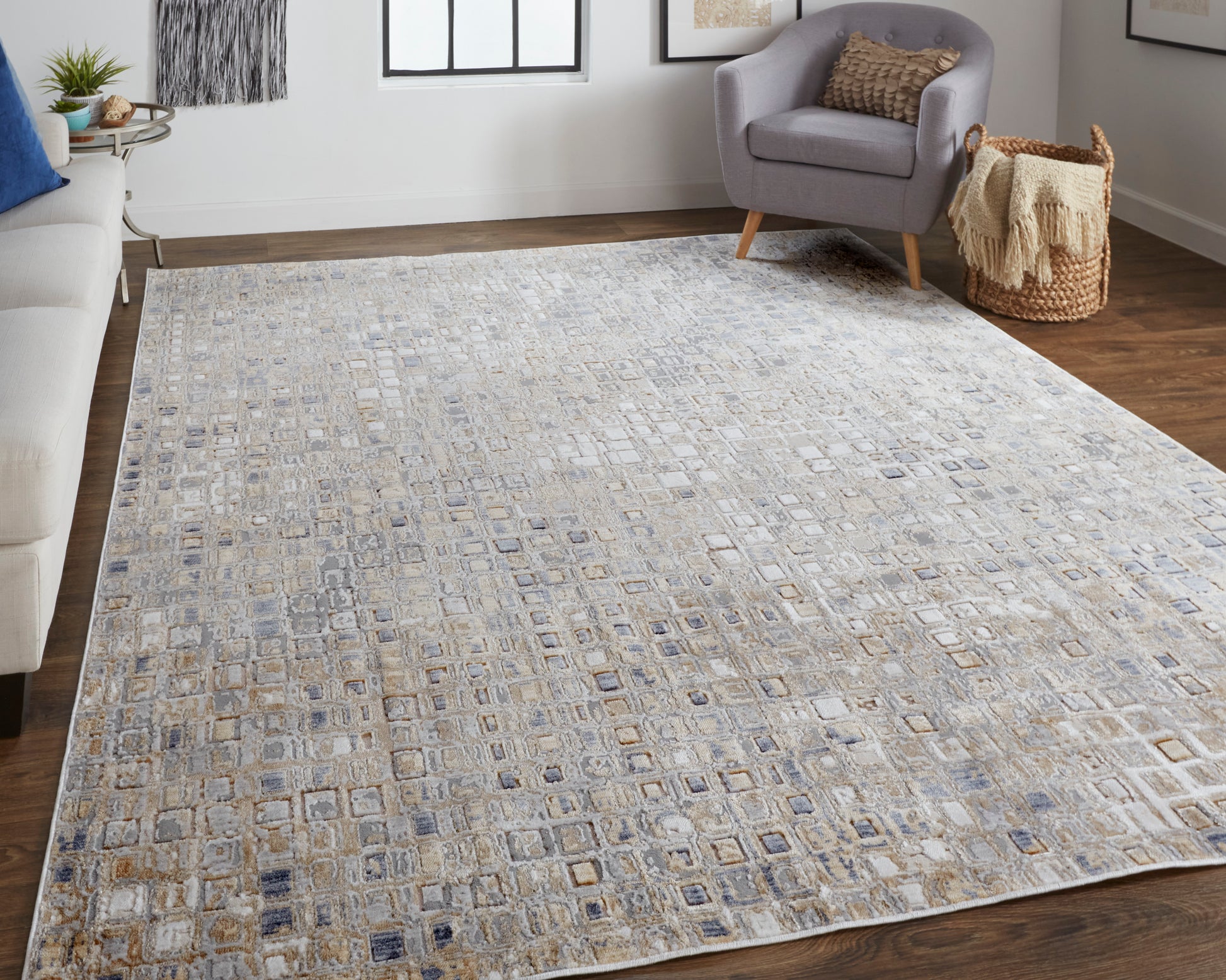 Feizy Laina 39G0F Beige/Gray Area Rug