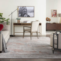 Nourison Rustic Textures Rus15 Light Grey/Rust Area Rug