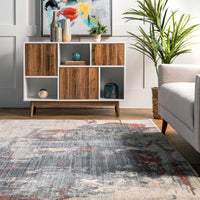 Nuloom Abstract Rivera Nab2551C Orange Area Rug