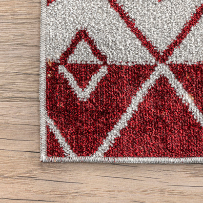 AreaRugs.com Wavaj Nwa1270B Red Area Rug