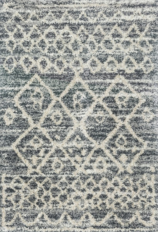 Loloi Quincy Qc-02 Graphite / Beige Moroccan Area Rug