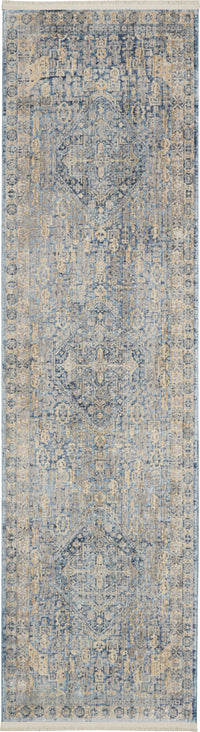 Nourison Lustrous Weave Luw02 Blue/Ivory Area Rug