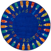 Nuloom Rainbow Alphabet Nra2501A Blue Area Rug