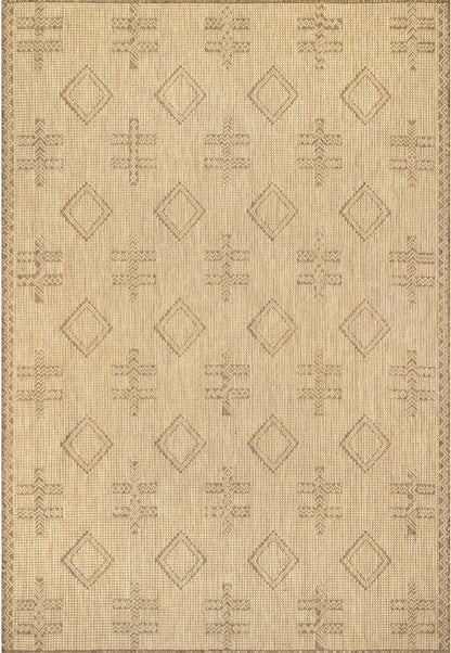 Nuloom Dana Aztec Emblem Nda1791A Beige Area Rug