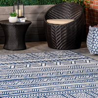 Nuloom Abbey Tribal Nab1799G Navy Area Rug