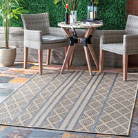 Nuloom Rayna Banded Trellis Nra2847A Light Gray Area Rug