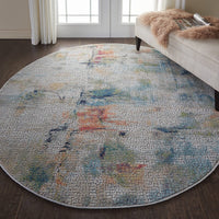 Nourison Ankara Global Anr09 Ivory / Multicolor Organic / Abstract Area Rug