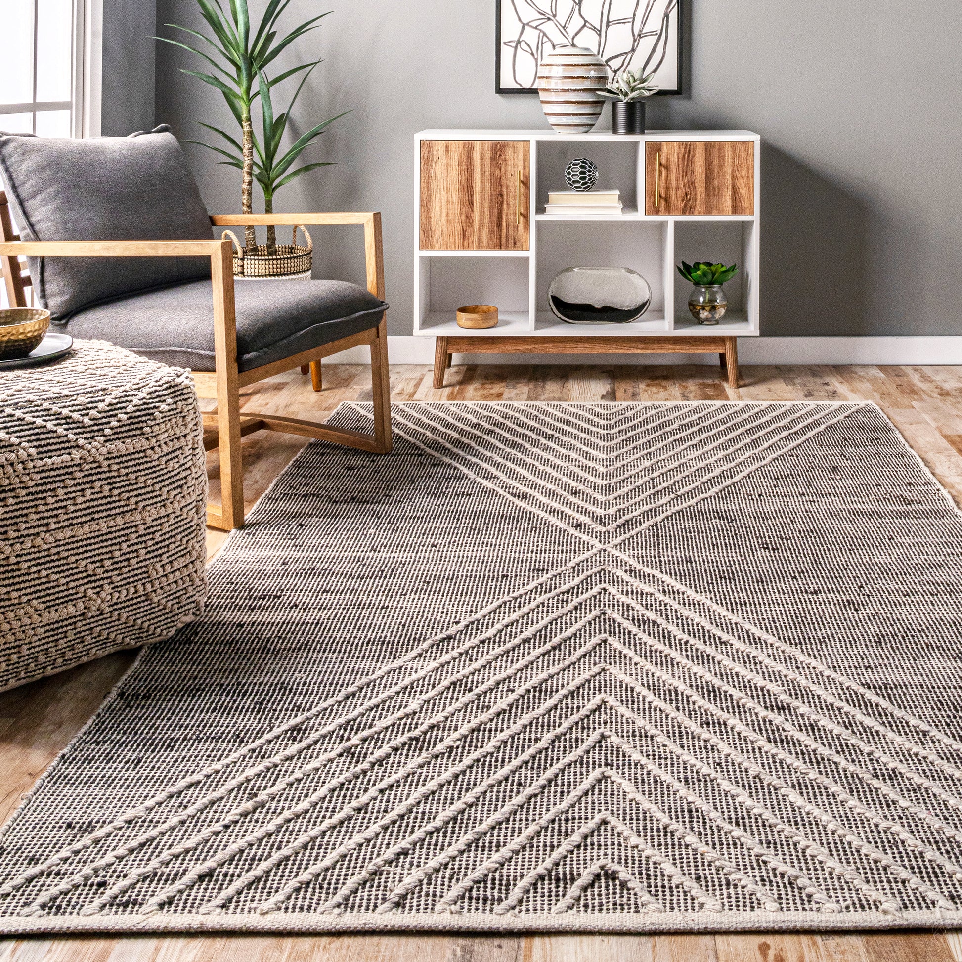 Nuloom Mikaela And Nmi1932A Gray Area Rug