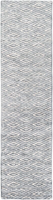 Surya Quartz Qtz-5015 Charcoal, Light Gray, Cream Geometric Area Rug