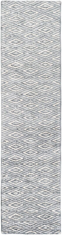 Surya Quartz Qtz-5015 Charcoal, Light Gray, Cream Geometric Area Rug