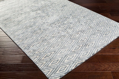 Surya Quartz Qtz-5015 Charcoal, Light Gray, Cream Geometric Area Rug