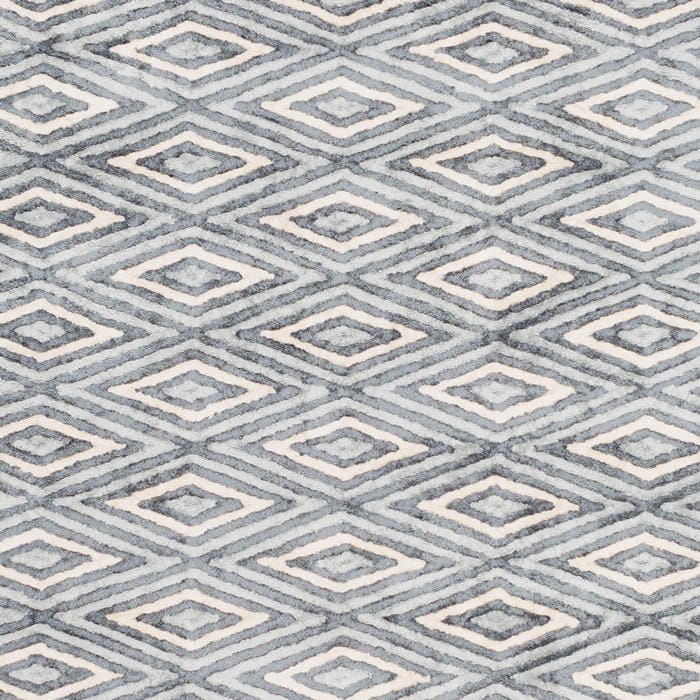 Surya Quartz Qtz-5015 Charcoal, Light Gray, Cream Geometric Area Rug