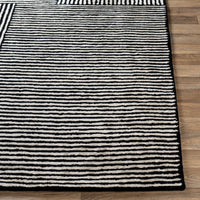 Surya Quartz Qtz-5037 Black, Ivory Area Rug