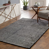 Surya Quartz Qtz-5037 Black, Ivory Rugs.