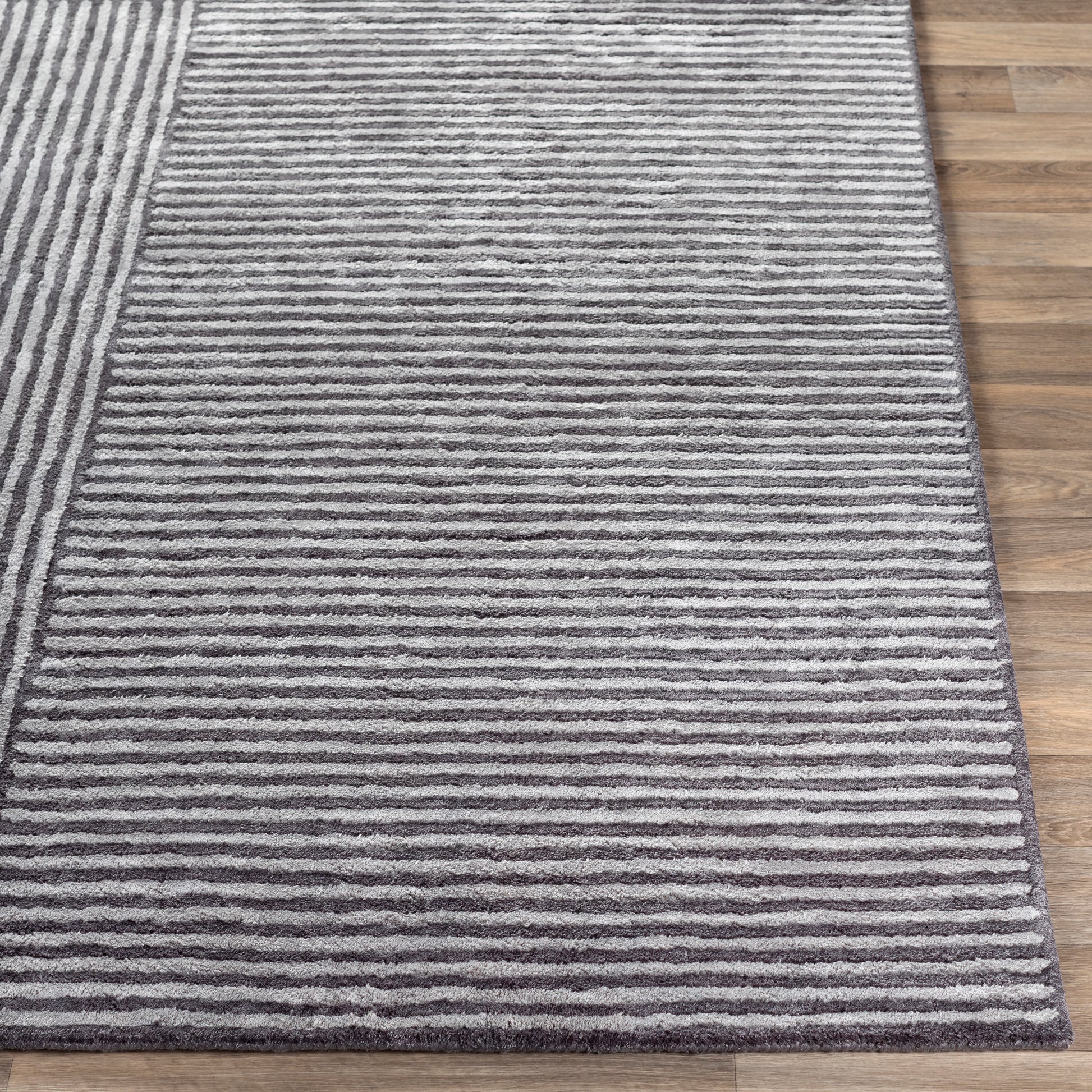 Surya Quartz Qtz-5038 Black, Medium Gray Area Rug