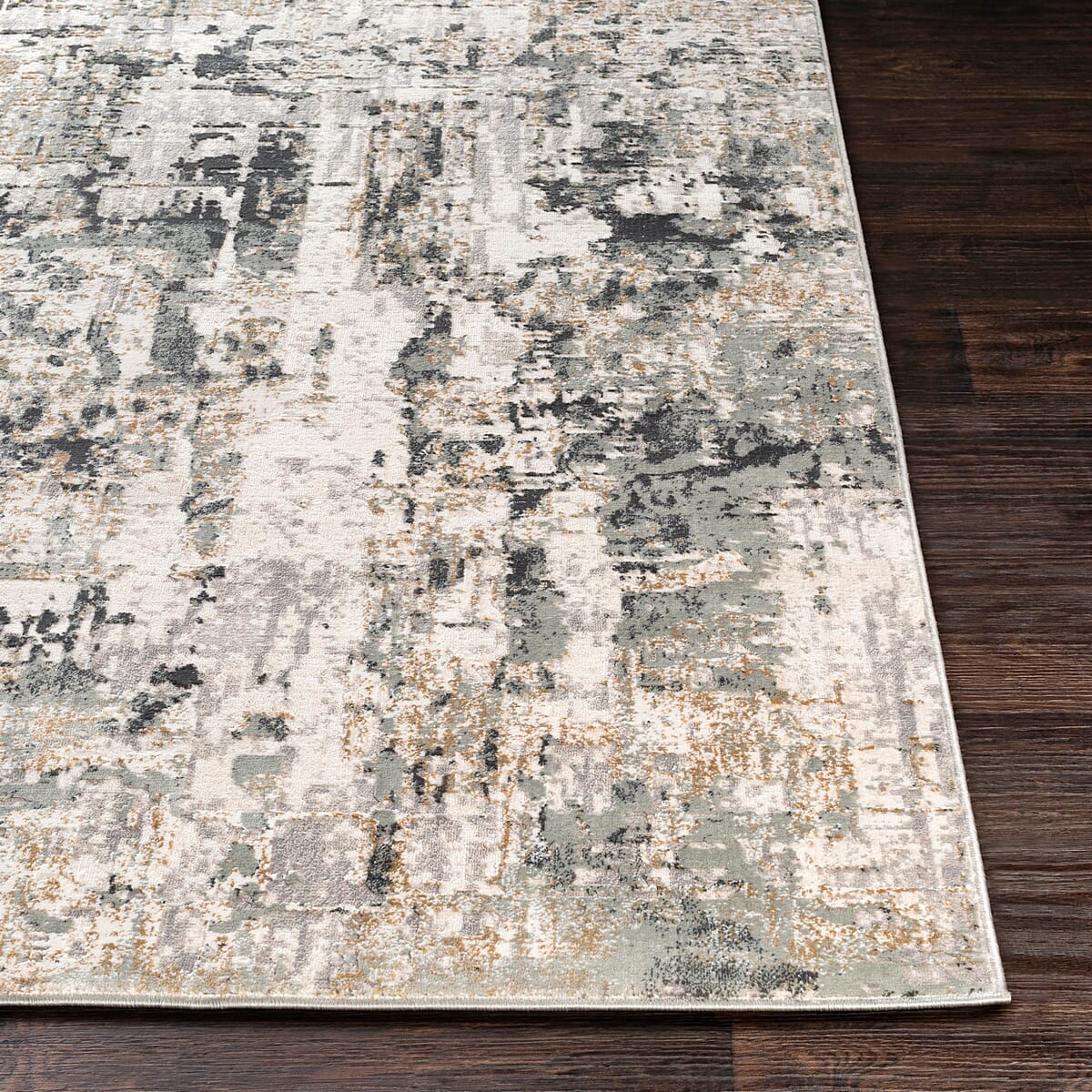 Surya Quatro Qua-2302 Silver Gray, Medium Gray, Tan Rugs.