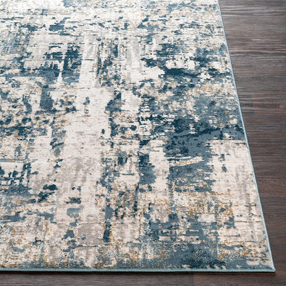 Surya Quatro Qua-2303 Denim, Dark Blue, Medium Gray Organic / Abstract Area Rug