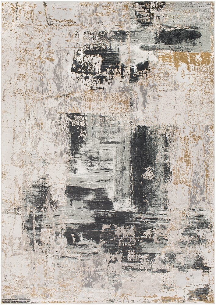 Surya Quatro Qua-2308 Silver Gray, Charcoal, Medium Gray Rugs.