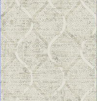 Dynamic Quartz 26190 Ivory Damask Area Rug