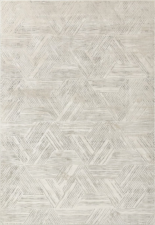 Dynamic Quartz 27041 Ivory Geometric Area Rug