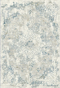 Dynamic Quartz 27064 Ivory / Grey / Blue Vintage / Distressed Area Rug