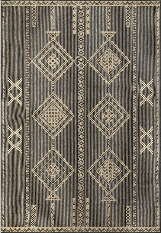 Nuloom Aria Tribal Transitional Nar1809C Charcoal Area Rug