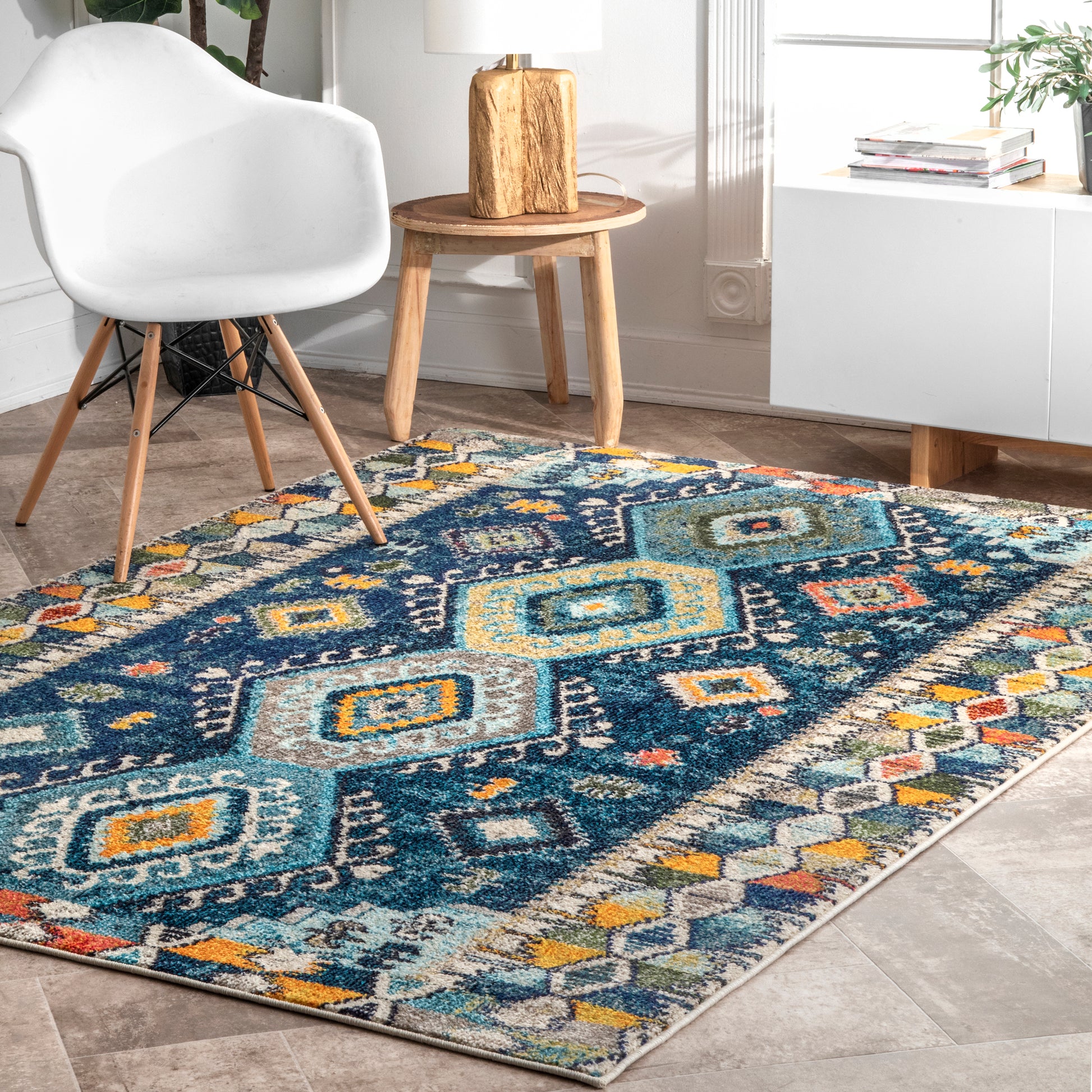 Nuloom Fiesta Charm Nfi2262B Blue Area Rug