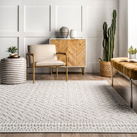 Nuloom Wendy Trellis Nwe3548A Gray Area Rug