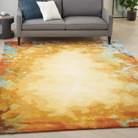 Nourison Prismatic Prs29 Gold/Multicolor Area Rug