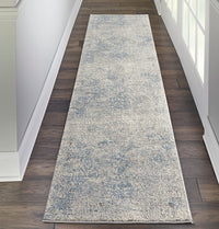 Nourison Rustic Textures Rus09 Ivory / Light Blue Vintage / Distressed Area Rug