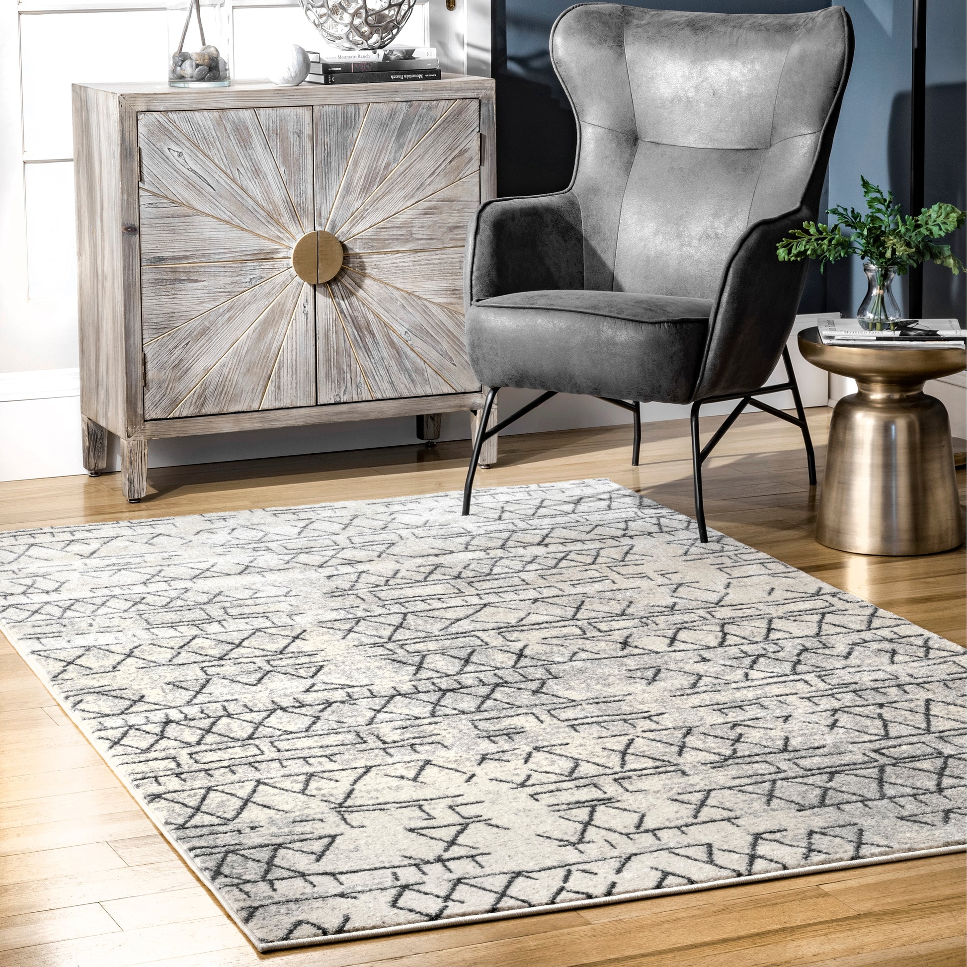 Nuloom Bexley Banded Tribal Nbe1452A Beige Area Rug