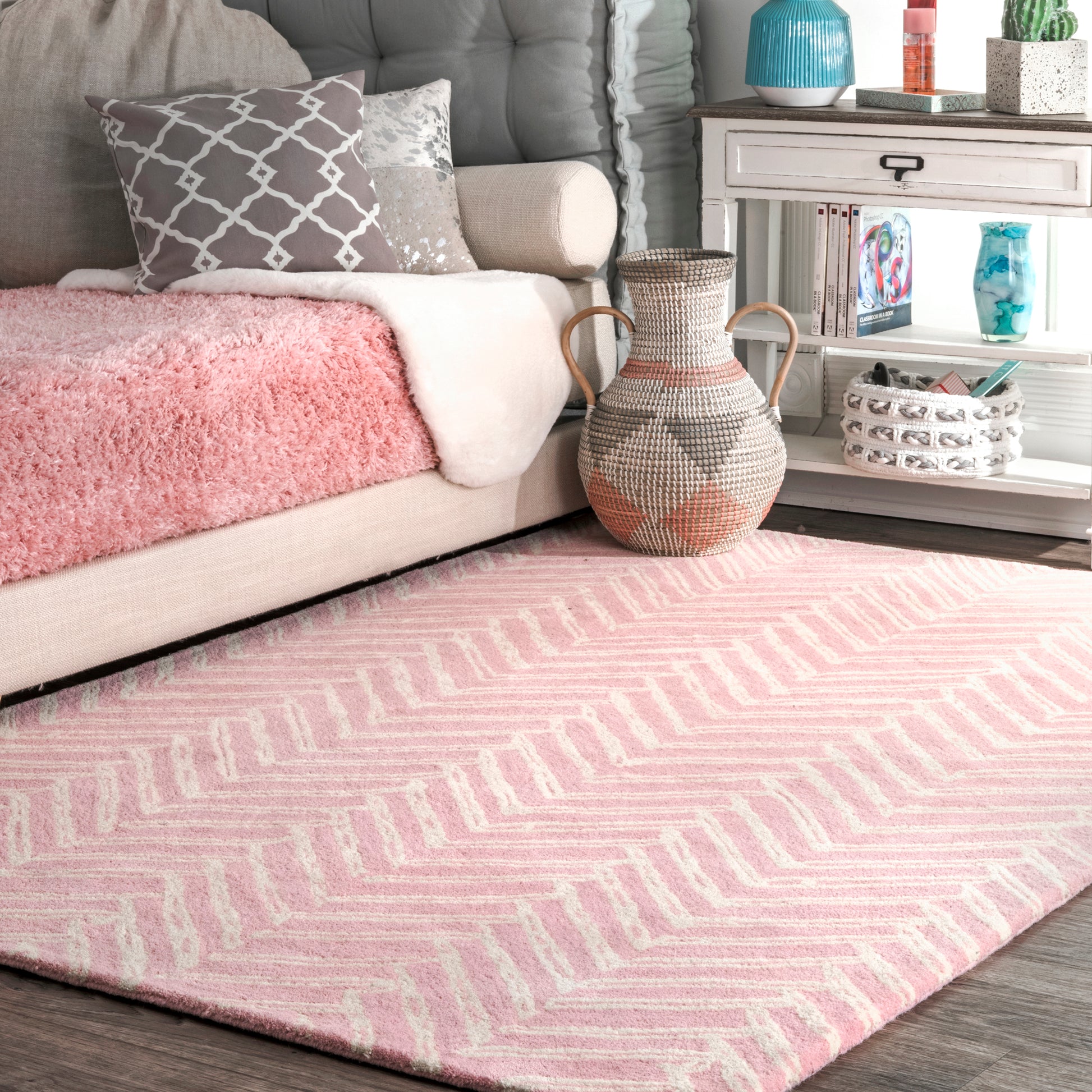 Nuloom Alex Nal2749C Pink Area Rug