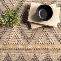 Nuloom Alex And Textured Nal3589A Natural Area Rug